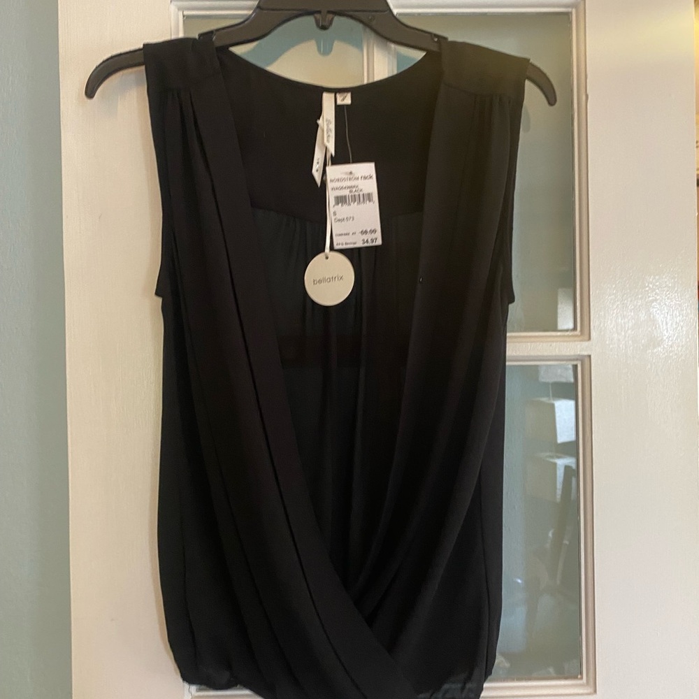 NWT Bellatrix Black Sleeveless Blouse Small